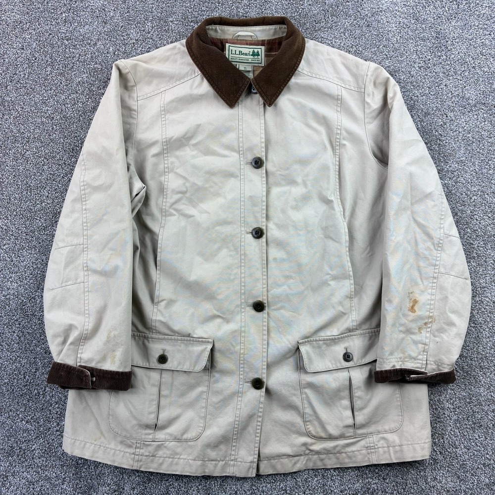 Vintage LL Bean Jacket Women's XL Adirondack Barn Coat Chore Field Flannel Lined